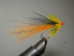 Муха лососевая на одинарном крючке ( 31 ) "Sunburst Cascade" Kumho Salmon Gold № 6