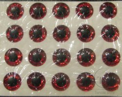 Глазки объемные D 7,0 Red ( 20 шт )