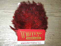 Перо петуха пушистое мягкое, фактуры "марабу" Chiсkabou Whiting Grizzly Red 