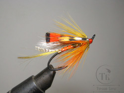 Лососёвая муха Shrimp ( 3 ) Orange Classic Partridge Salar Black № 3