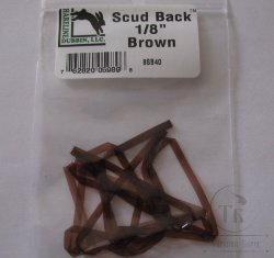 Силиконовая плёнка Scud Back 1/8 - 3 mm Brown  Hareline