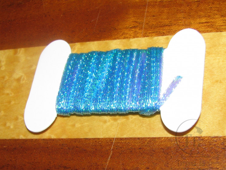 Плетёный плоский люрекс 3 мм Ice Pearl Body Braid Doc. Blue 4 м