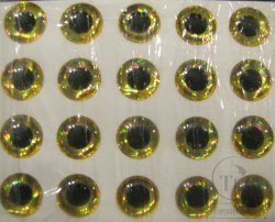 Глазки объемные D 7,0 Yellow ( 20 шт )