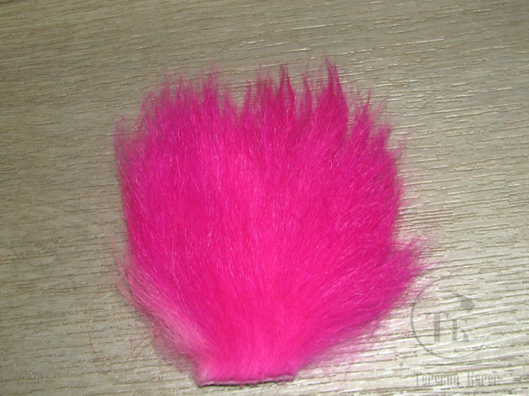 Мех козлёнка серебрянки флюр ярко розовый / Fl Hot Pink