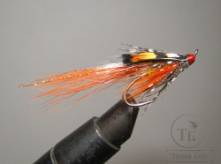 Лососёвая муха Shrimp ( 54 ) Orange Cascade  Partridge Salar Silver № 5