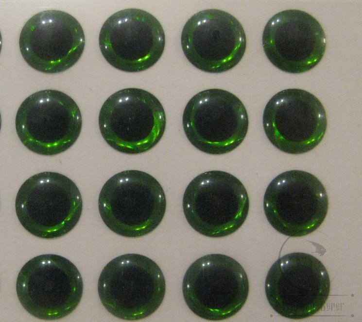 Глазки объемные D 8,0 Green ( 24 шт )