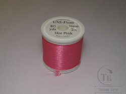 Искусственный шелк Uni Floss 80 yds Neon 2 ply Hot Pink