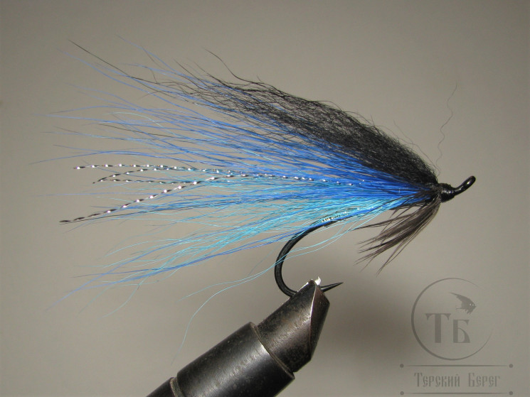Муха лососевая на одинарном крючке ( 20 ) "Dk. Hering" Kumho Salmon Black № 1/0