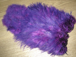 Куриная шкура Spey Soft Hackle Chickabou White dyed Purple Whiting