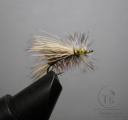 Муха сухая Stimulator ( 49 )  Grizzly yellow bleached   крючок № 16