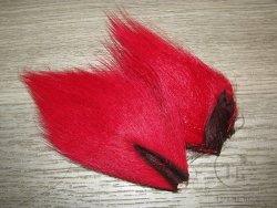 Кусок хвоста оленя алый Bucktail pieces Scarlet Wapsi / Терский Берег