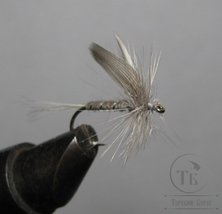 Муха сухая Dry fly Quill DFQ 17  " Blue Dun "крючок № 10 ( Kumho )