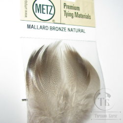 Перья селезня кряквы бронзовые Mallard Bronze Metz 3 пары