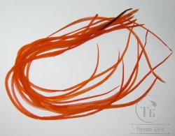 перо Dry Fly (для сухих мух) 10 шт оранжевое , крючки № 12 - 14 