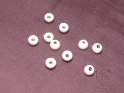 вольфрамовый шарик с круглым отверстием D 4.6 pearl white (10 шт)