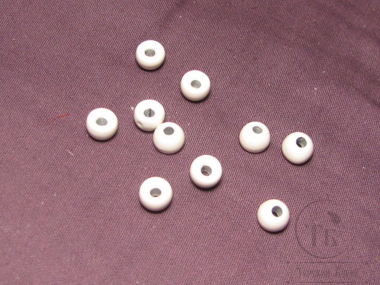 вольфрамовый шарик с круглым отверстием D 4.6 pearl white (10 шт)