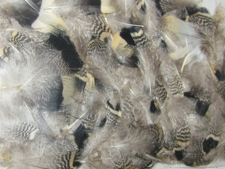 Перья древесной утки Wood Duck Barred Black / White XXSM