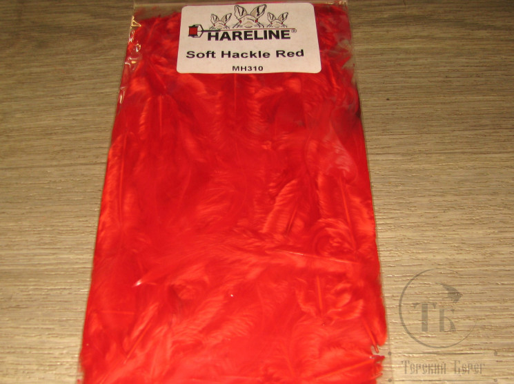 Перо курицы и петуха отдельное Soft Hackle Red Hareline