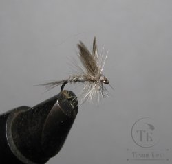 Муха сухая Dry fly Quill DFQ 19  " Blue Dun "крючок № 14 ( Kumho )