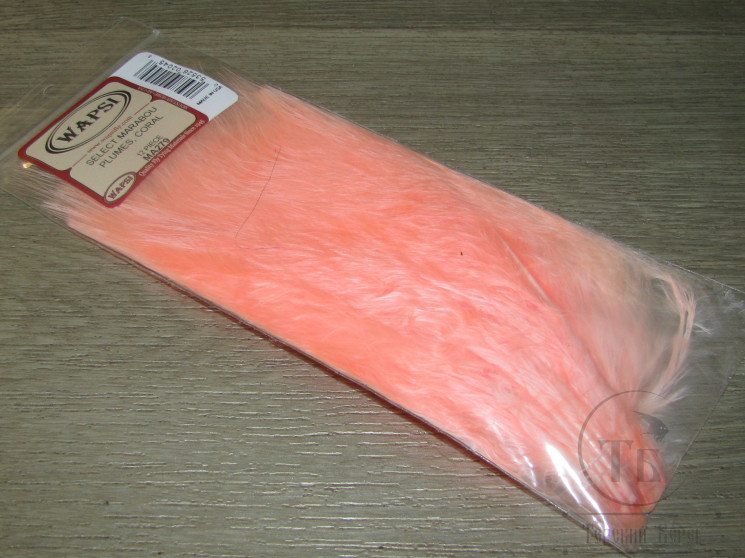 Mарабу (отборные перья) Select Fl. Coral 12 пер. Wapsi