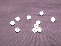 вольфрамовый шарик с круглым отверстием D 5.5 pearl white (10 шт)