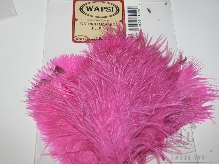 Мини страус Ostrich Marabou Fl. Pink Wapsi