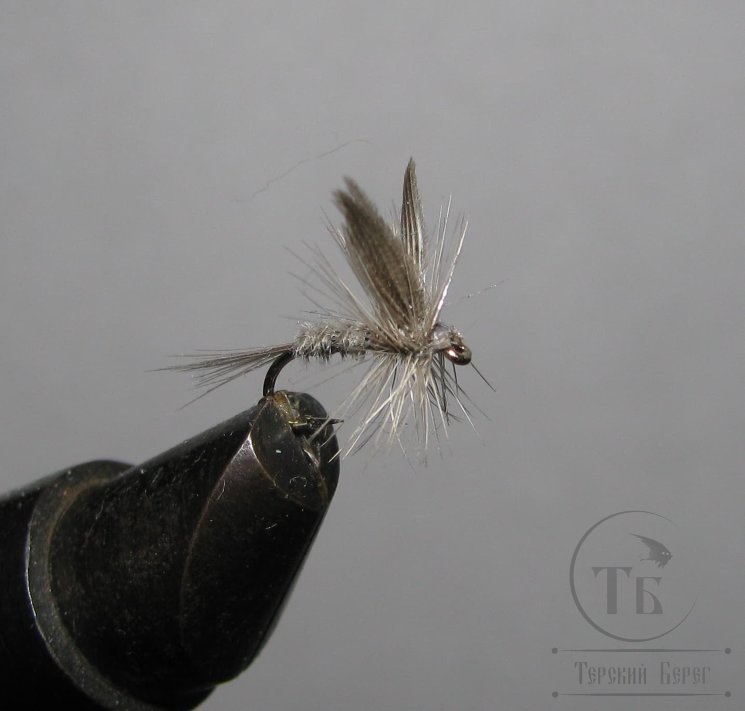 Муха сухая Dry fly Quill DFQ 20  " Blue Dun "крючок № 16 ( Kumho )