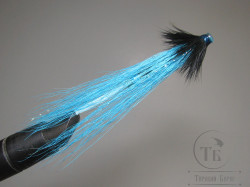 Муха лососёвая английское крыло WG Tube ( 36 ) Plastic 1 3/4 дюйма Silver Doc. Blue (голубая)