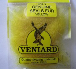 Даббинг тюленя Genuine Seals Fur Veniard Yellow