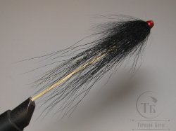  Муха лососёвая с "английским крылом" WG tube Mt. ( 38 A1 ) D 2,6 медь 1.0 дюйм Black Silver
