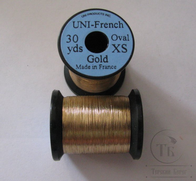 Овальный люрекс UNI French Oval 30 yds Xs Gold