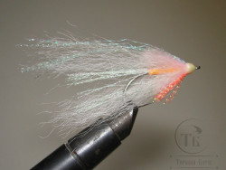 Муха стример фосфор ( 11 ) Pearl Orange Minnow Sea KH № 1/0