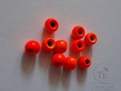 Вольфрамовый шарик с круглым отверстием D 3,5 Fl Hot Orange  (10 шт)