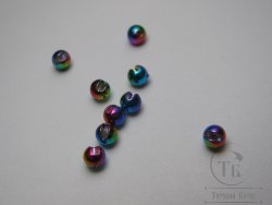 Вольфрамовый шарик с прорезью D 2,8 Rainbow (10 шт)
