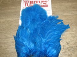 Перо курицы  Hen Soft Hackle Chickabou  King Fish Blue Whiting