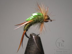 Муха нимфа Biot ( 116 ) Scud Devil Olive nymph крючок № 8 (Scud)