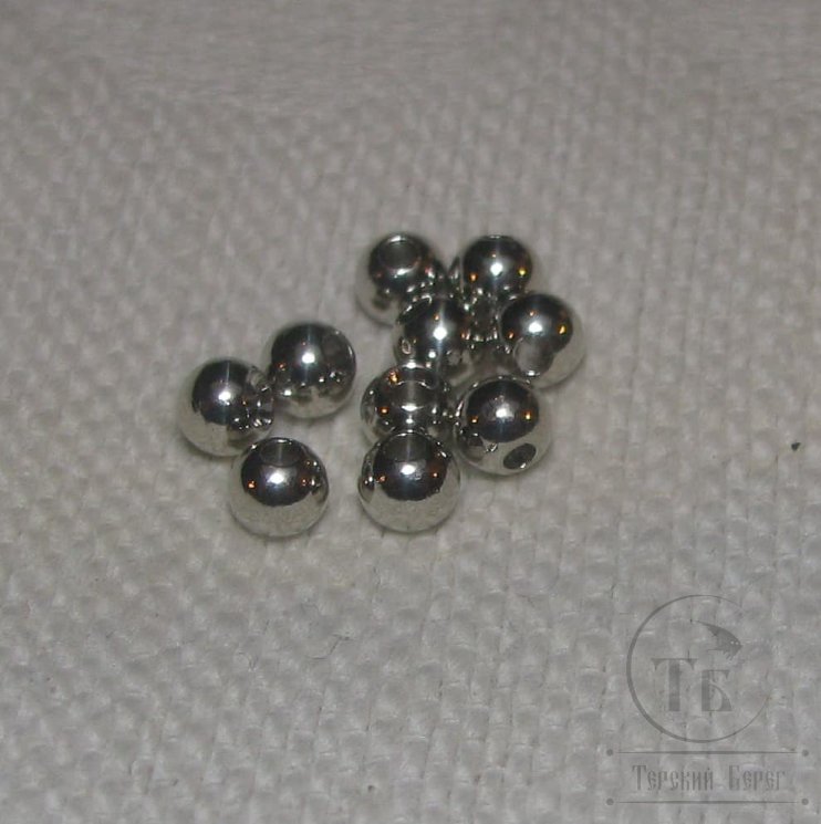 Вольфрамовый шарик с круглым отверстием D 2,4 Nickel (10 шт)
