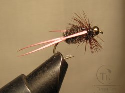 Муха нимфа Biot ( 76 ) Prince GH nymph Peacock Pink крючок № 12