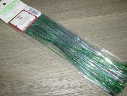 Плоский люрекс Holographic Fly Fiber Silver / Green FFH 372 Hedron Wapsi