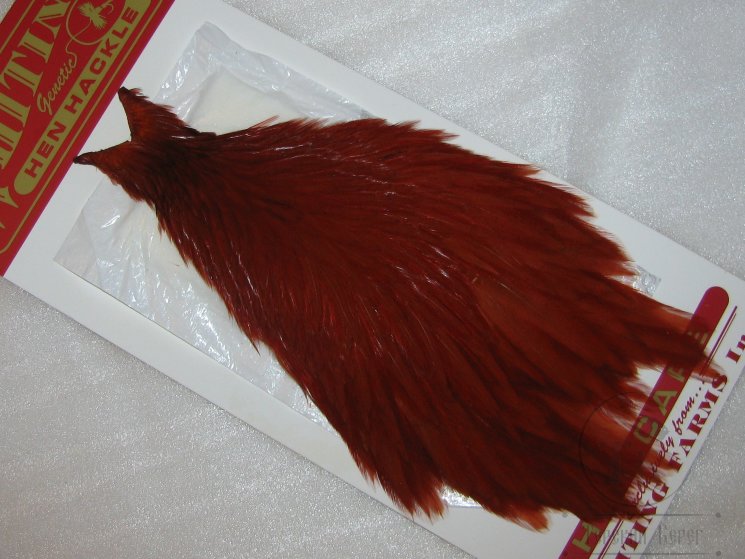 Скальп курицы Hen Cape Wet Dry Dark Rusty Whiting (покраска Терский берег)