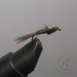 Муха нимфа Lt ( 67 ) Pheasant tail Brown Pearl nymph № 14