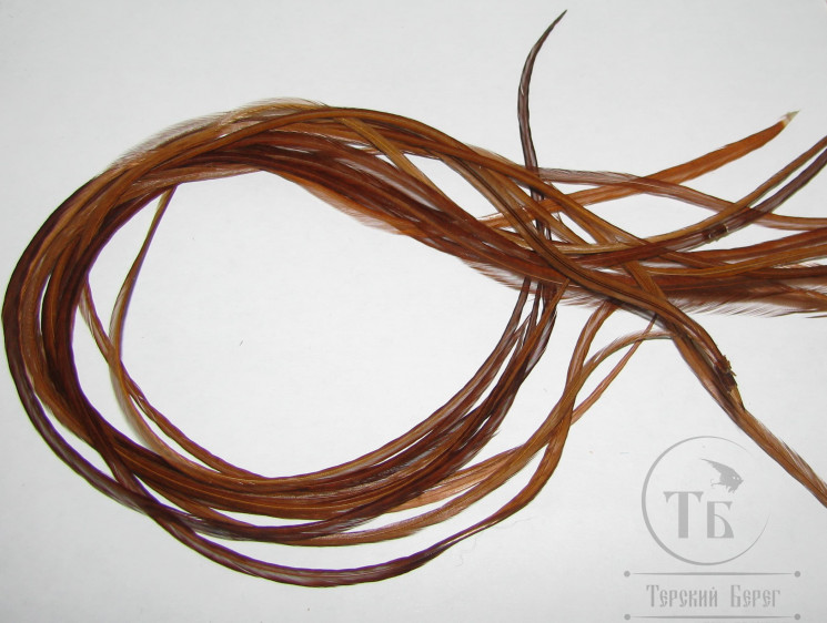 перо Dry Fly (для сухих мух) 10 шт коричневое  , крючки № 18 - 20