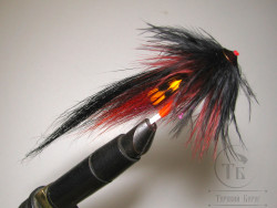 Муха лососёвая Turbo Pl. FF ( 9 ) Black Pahtakorva T 8,0 mm. 10 sm.