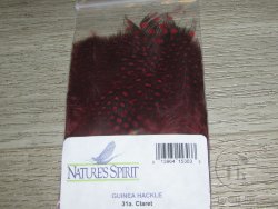 Перья цесарки Guinea Hackle Claret  Natures Spirit