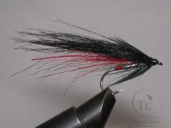 Муха стример форелевый ( 11 ) Craft  Black /Red/ White Kumho Str. № 8