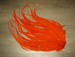 Перо петуха на коже ( между седлом и хвостом ) DSS 11 Saddle / Schlappen Hot Orange 