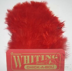 Перо петуха пушистое мягкое, фактуры "марабу" Chiсkabou Whiting Red