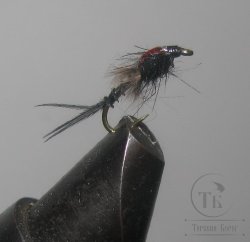 Муха нимфа Lt ( 6 ) Pheasant Tail Black Brown nymph № 16