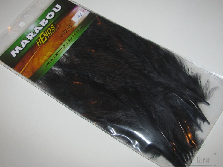 Марабу (отборные перья) Select Black 38 Hends