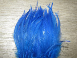 Перо скальпа петуха ярко синее (пнл) \ Strong neck hackle Bright Blue Терский Берег